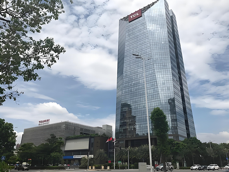 惠州市TCL科技集團(tuán)。地址：惠州市仲愷高新區(qū)惠風(fēng)三路17號(hào)